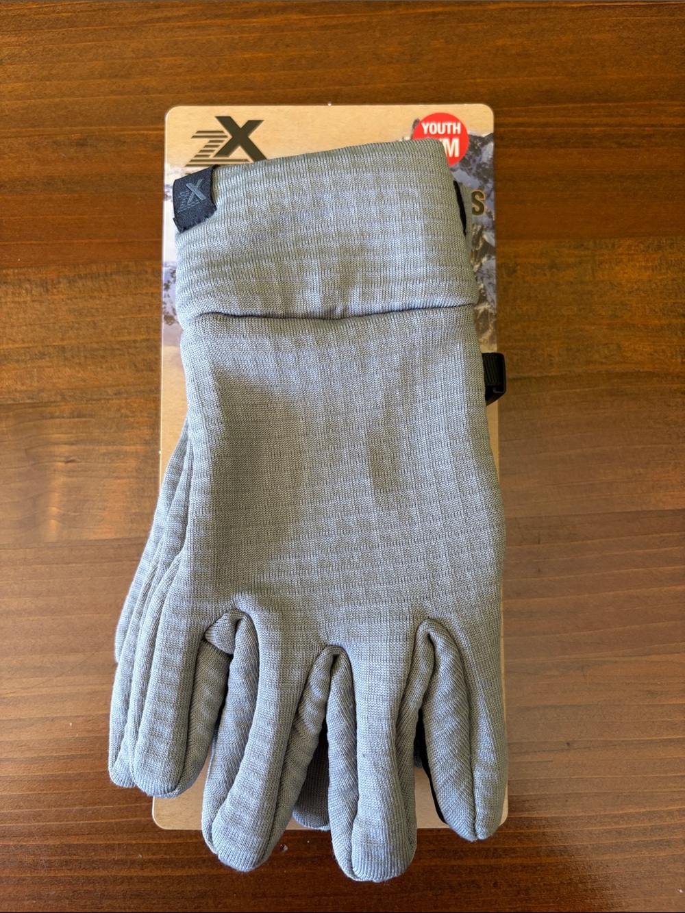 Grey ZeroXposur Youth Gloves
